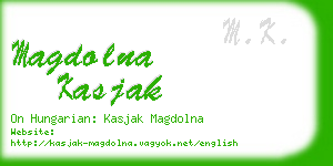 magdolna kasjak business card